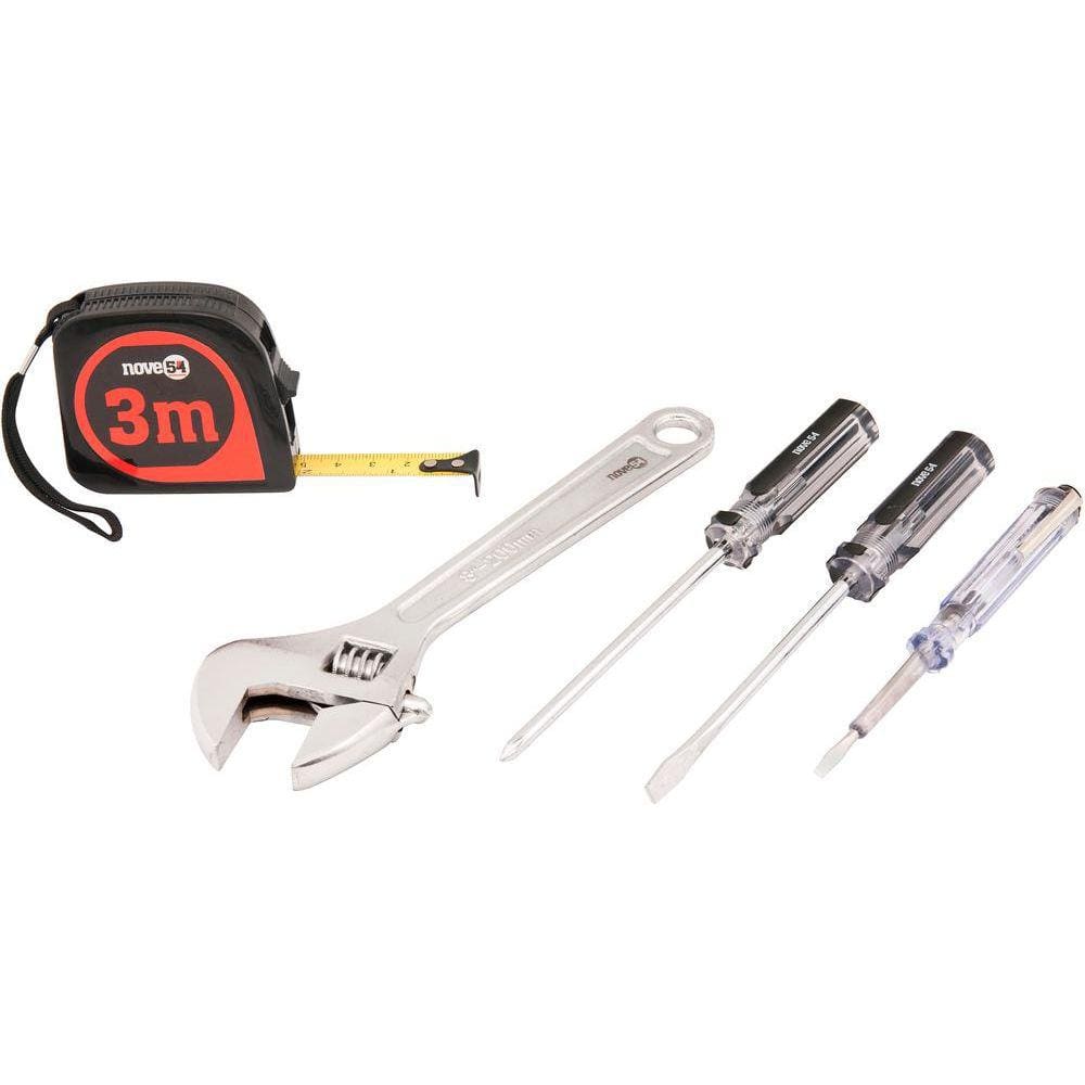 Jogo de ferramentas com 5 peças aço carbono jf043 - Nove54