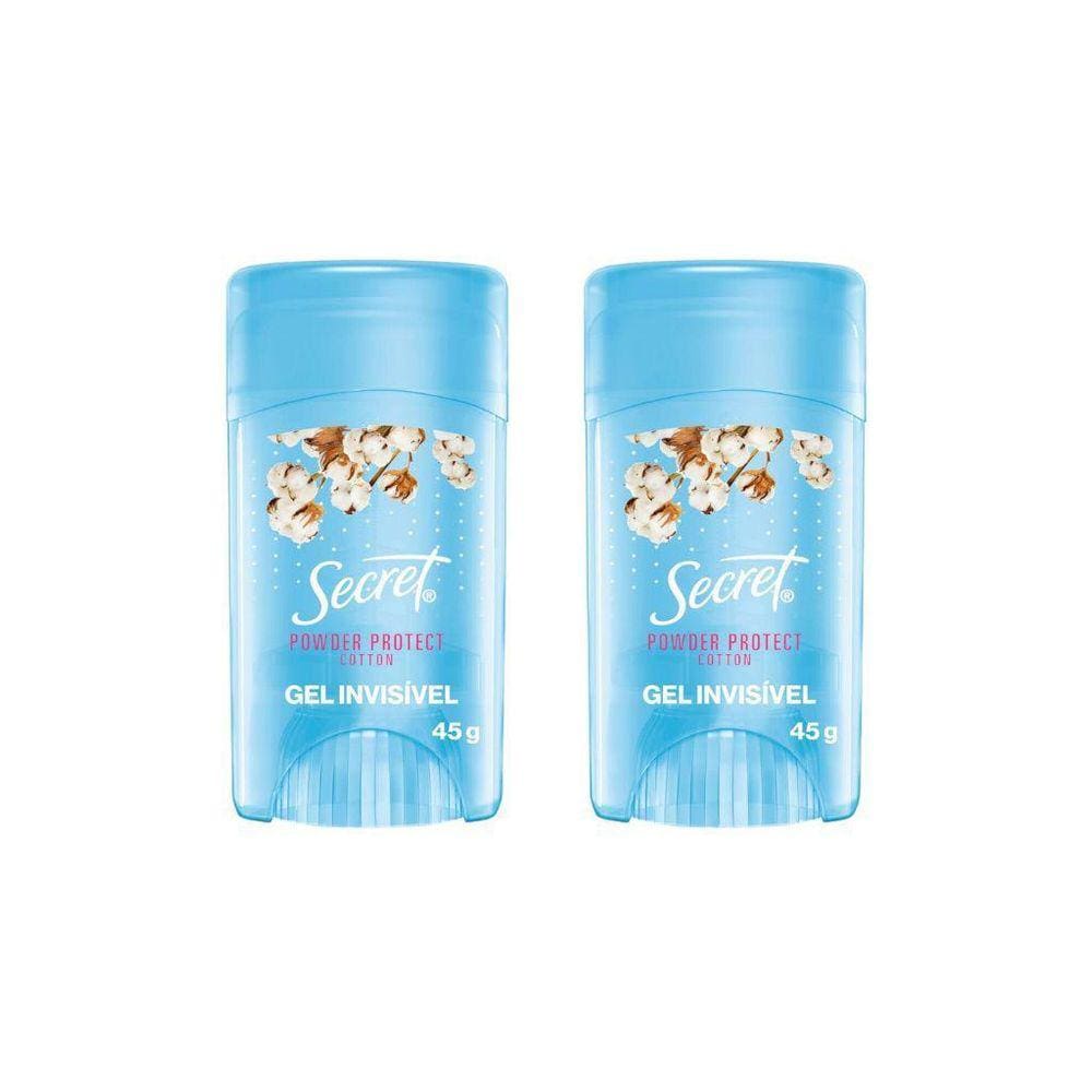 Desodorante Secret Clear Gel Cotton 45G - Kit Com 2Un