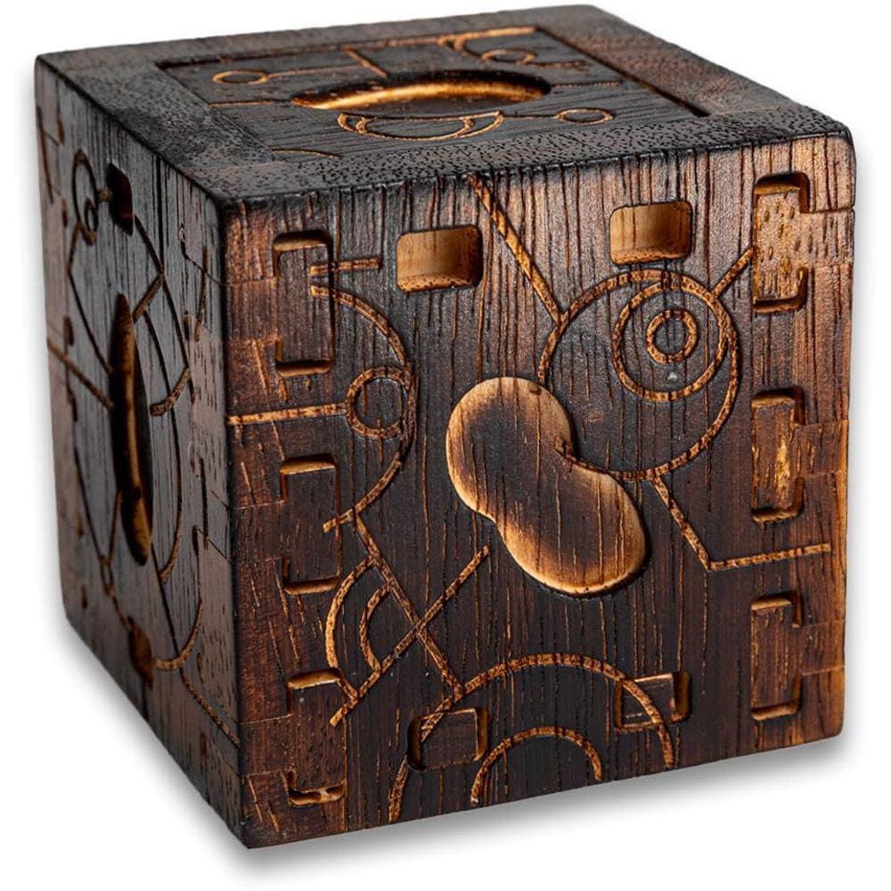 Puzzle Cube The Starlings Caixa de madeira intrincadamente esculpida