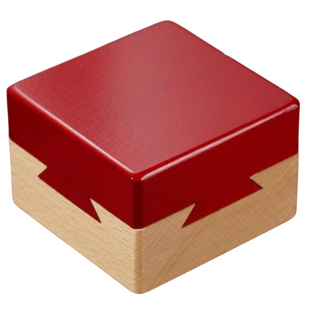 Quebra-cabeça de madeira Blovec Impossible Dovetail Box com Compa Secreta