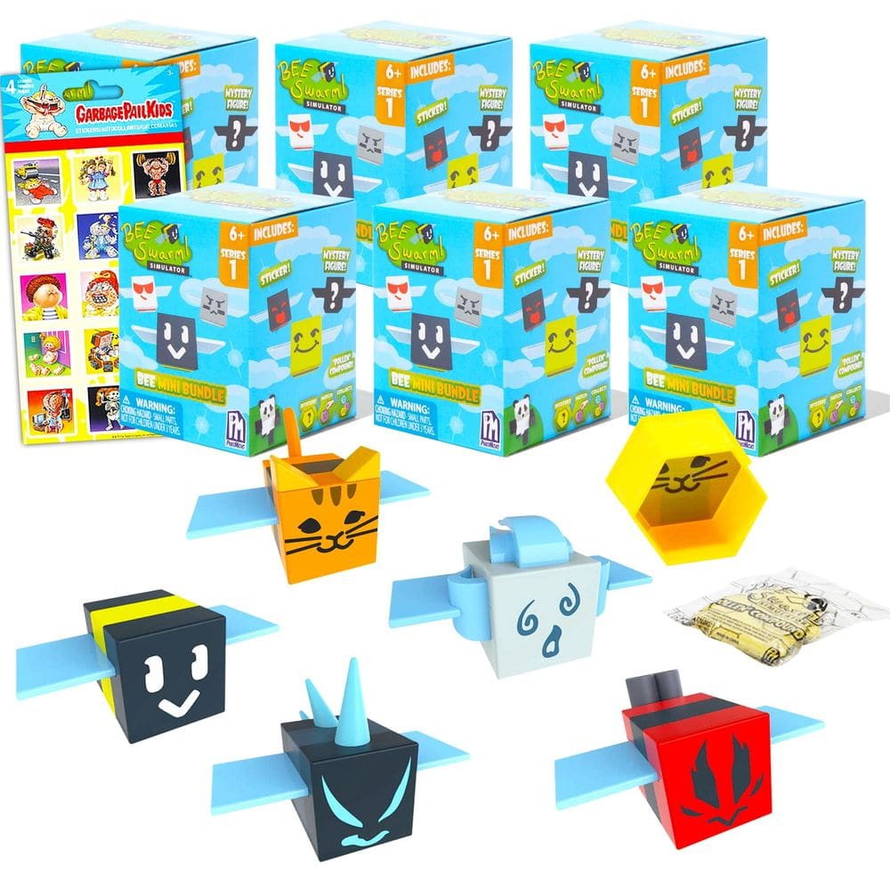 Bolsa Blind Party Favors Bee Swarm com minibonecos, pacote com 6 unidades