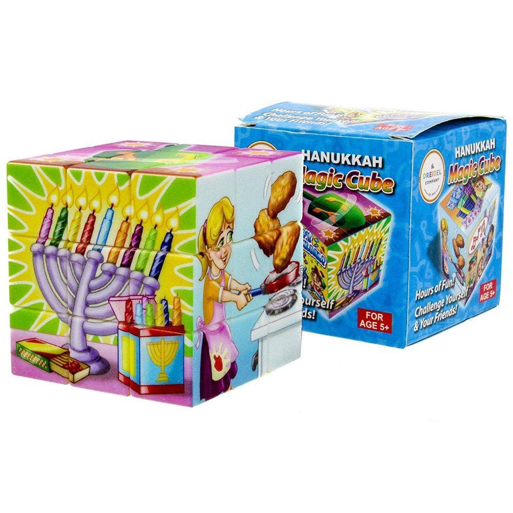 Jogo Hanukkah Toy Magic Cube com fotos e desenhos de Chanukah