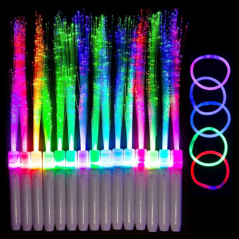 LED Light Wand Perfect Party, 20 unidades de fibra óptica com pulseiras