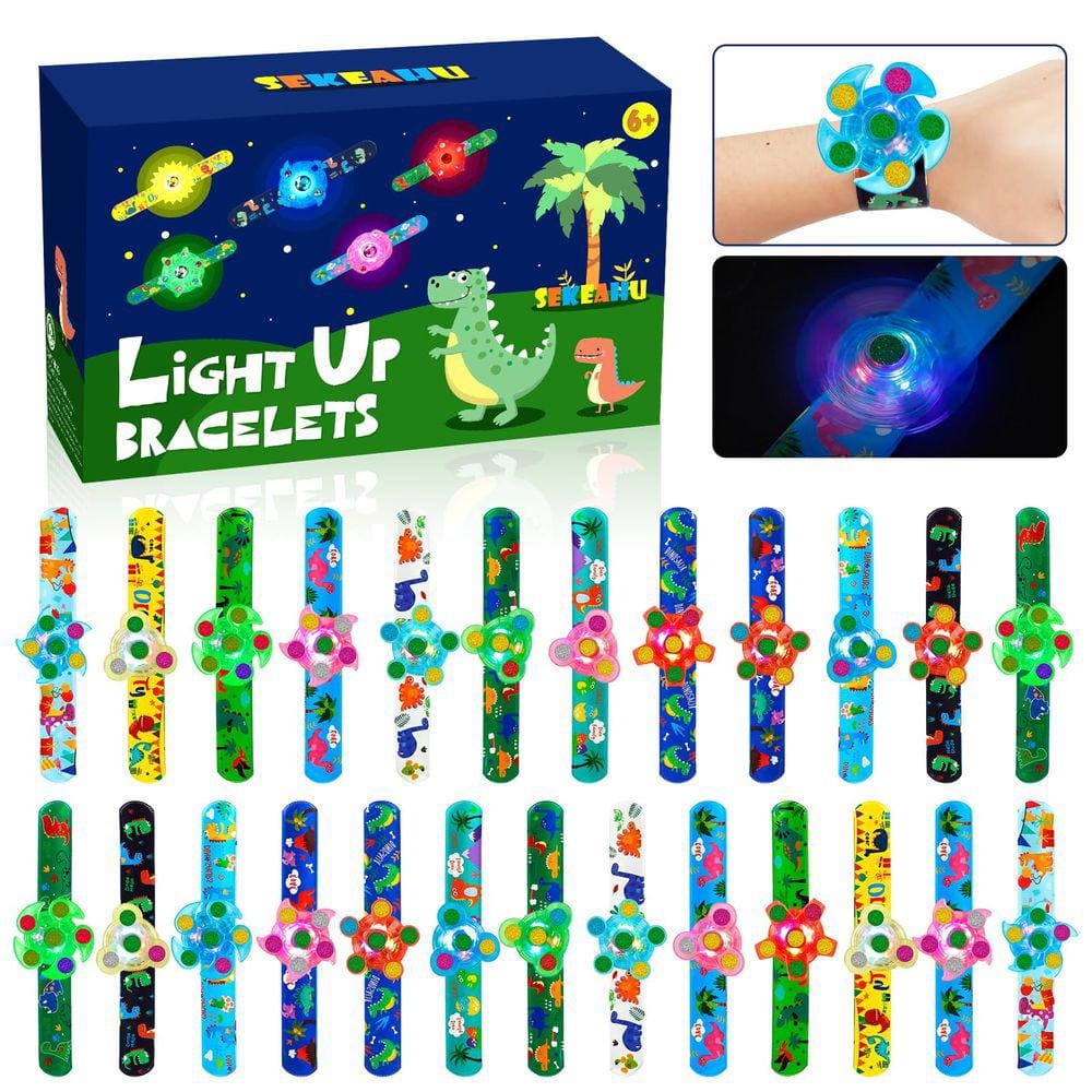 Party Favors SEKEAHU Light Up Fidget Rotating Toy Dinosaur