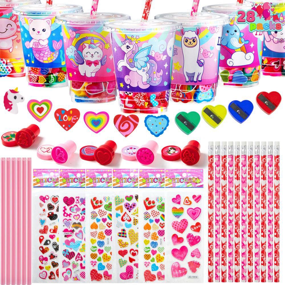 Conjunto de papelaria para o Dia dos Namorados JOYIN 224 unidades com xícara e cartão