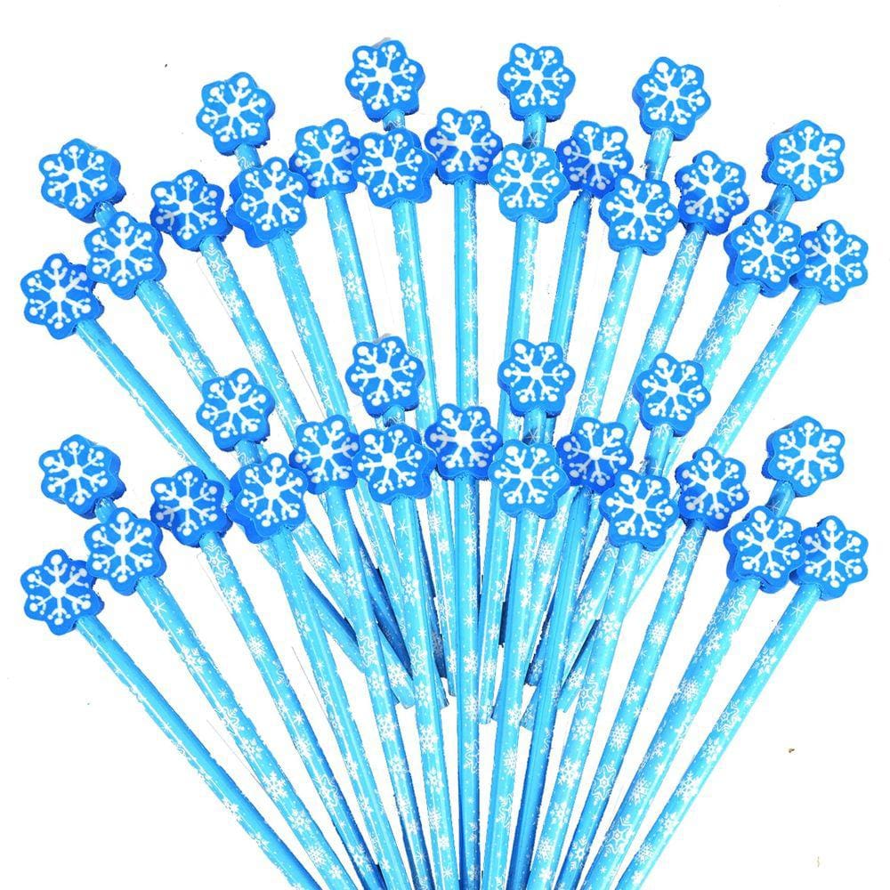 Lápis DragZWS Snowflake Winter Holiday com borracha de 23 cm