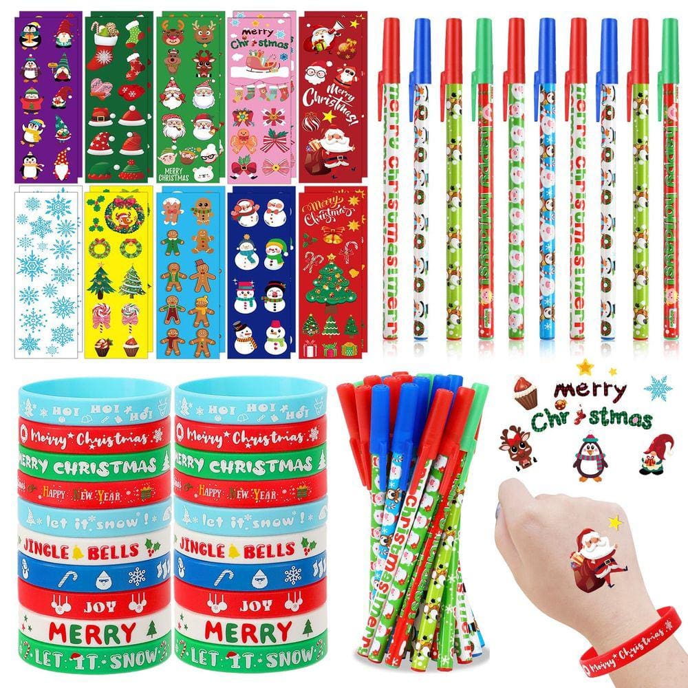 Party Favors JUNEBRUSHS Canetas de Natal, pulseiras, adesivos
