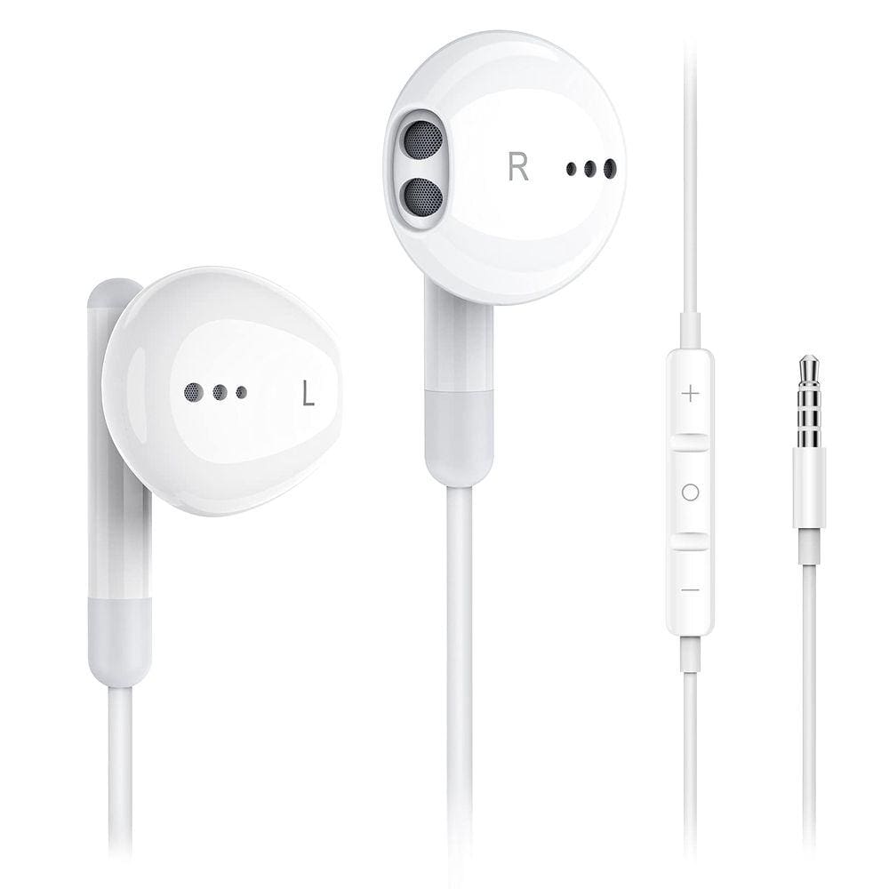 Fones de ouvido com fio Kimwood com microfone HiFi Stereo Clear