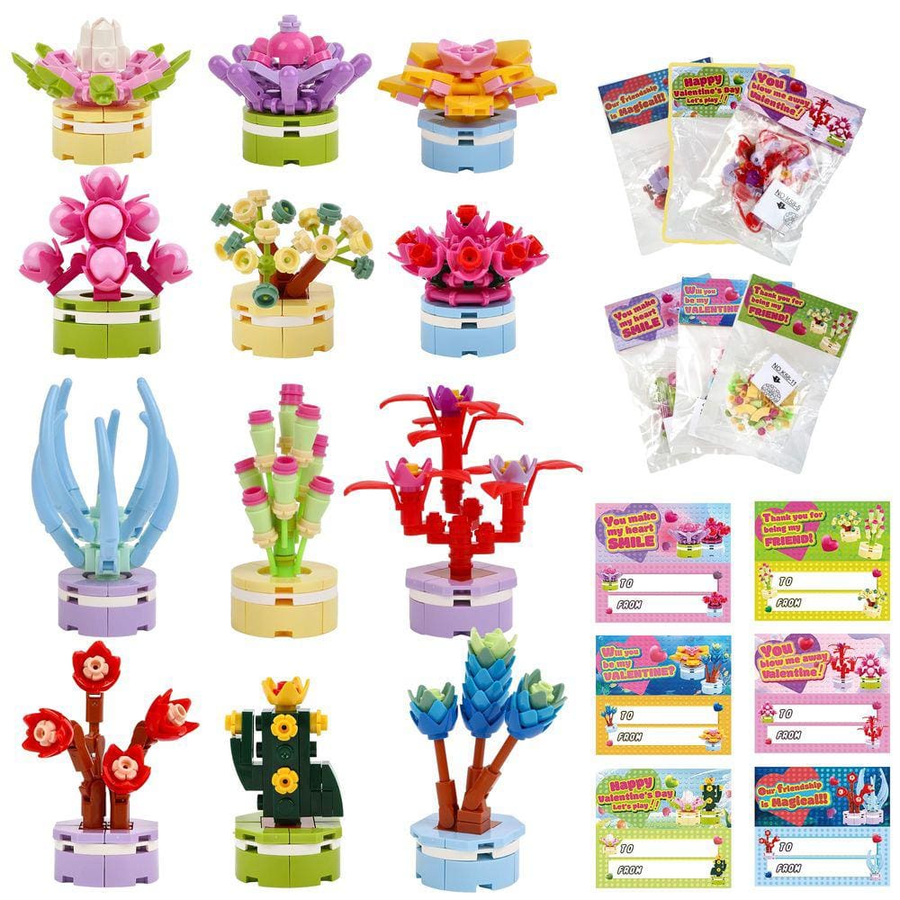 Blocos de construção MOCOLIT Succulents Dia dos Namorados de 3 anos ou mais