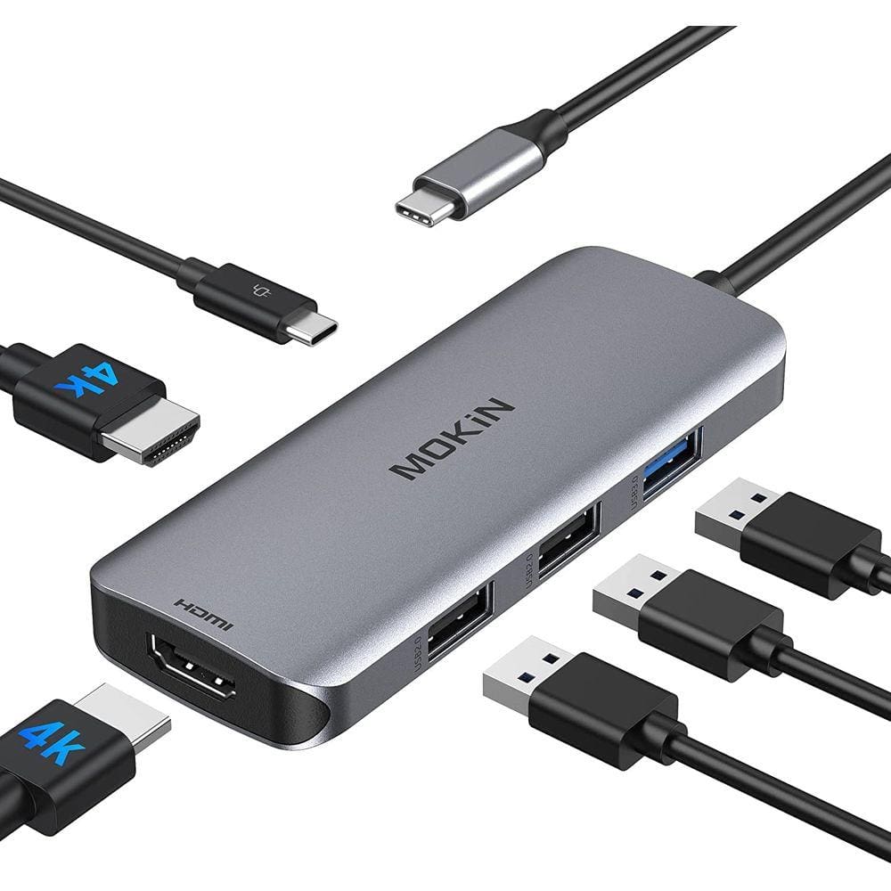 Adaptador HDMI duplo MOKin de estação de ancoragem USB C para ows