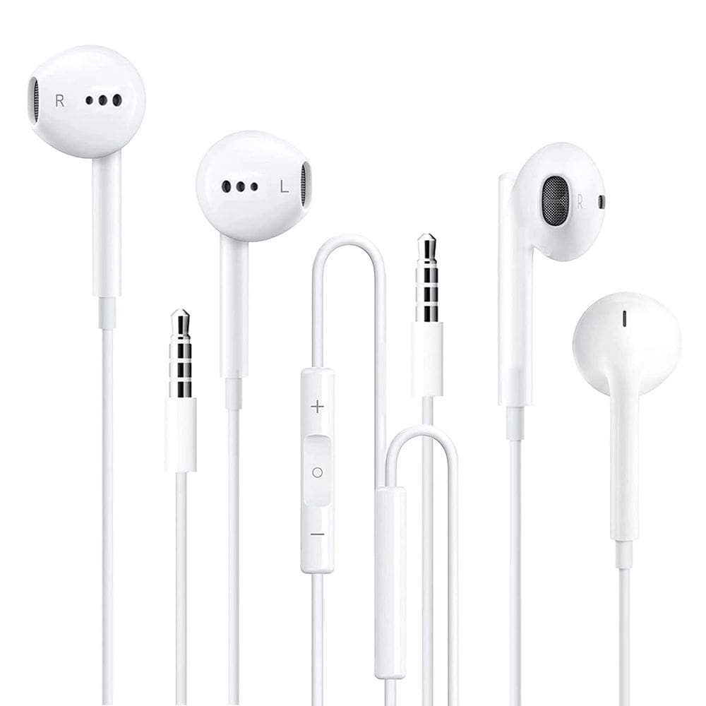Fones de ouvido com fio Togkun com microfone, pacote com 2