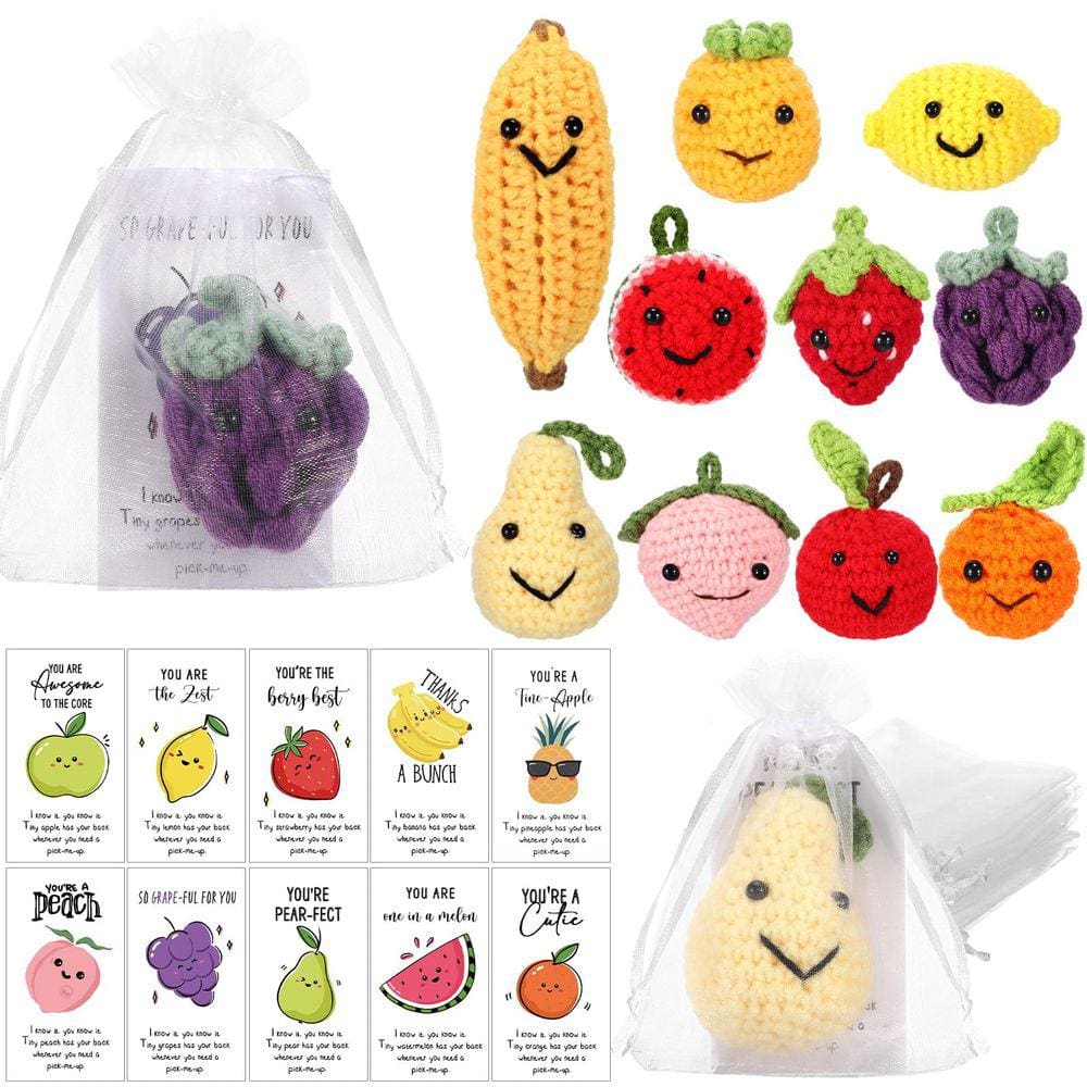 Conjunto de presentes de brinquedos de frutas Shappy Inspirational Positive 10 conjuntos