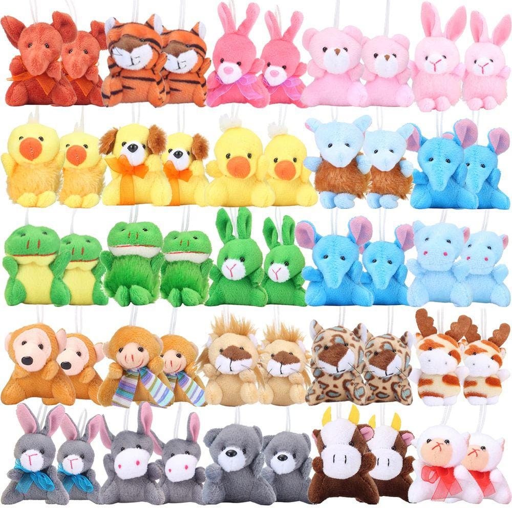 Mini conjunto de brinquedos de pelúcia Axbotoy com 48 peças para crianças