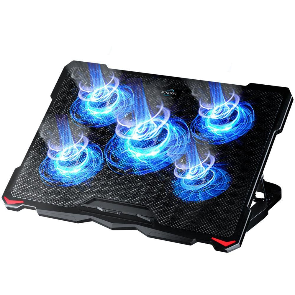 Almofada de resfriamento para laptop AICHESON S035 com 5 ventiladores para laptop de 17,3"