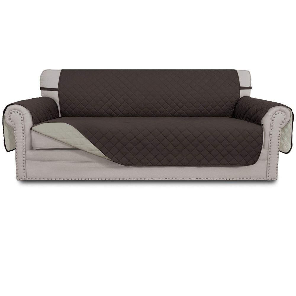 Capa de sofá Easy-Going reversível para sofá de 3 almofadas Chocola