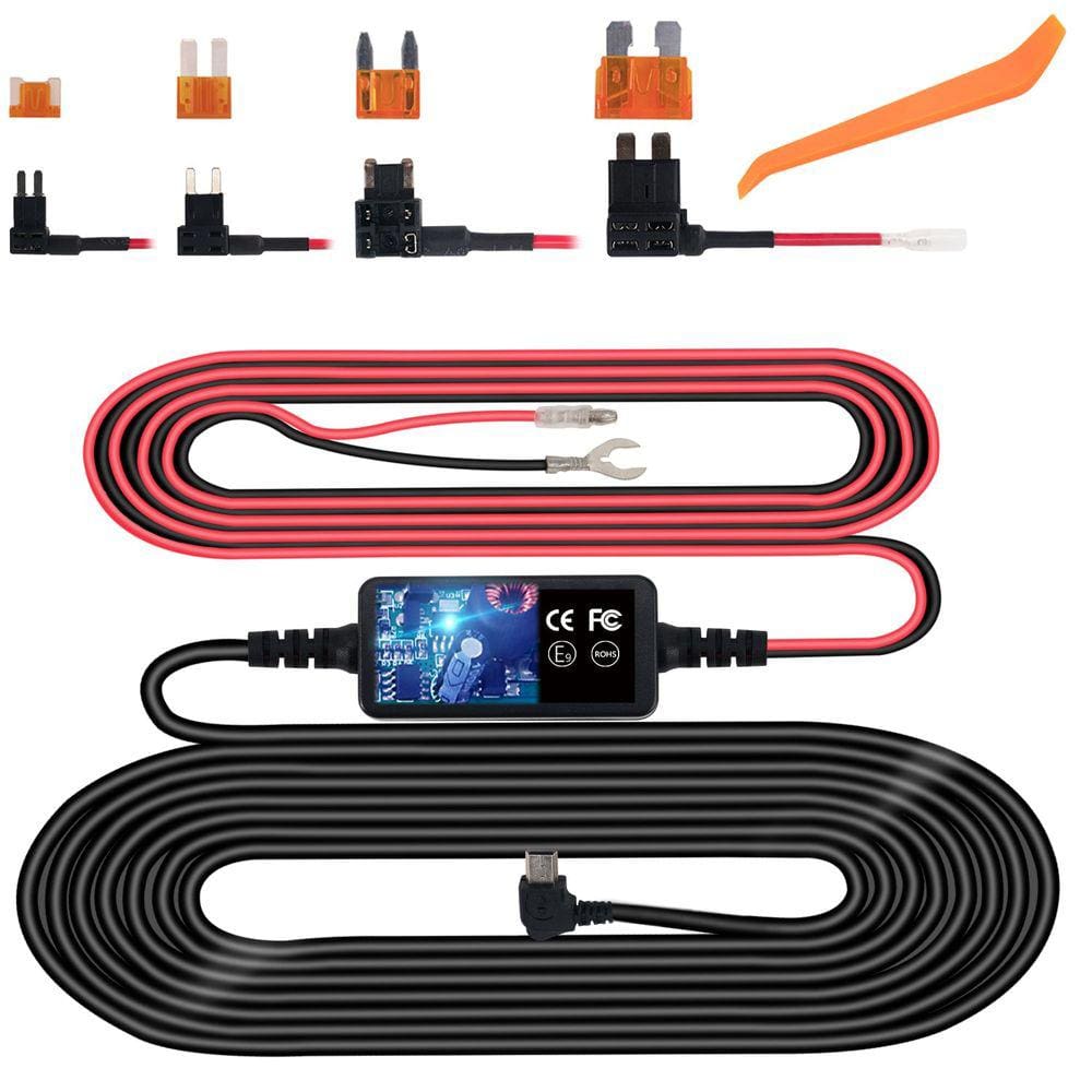 Kit de fio rígido para Dash Cam Plozoe 12V-24V a 5V Mini USB