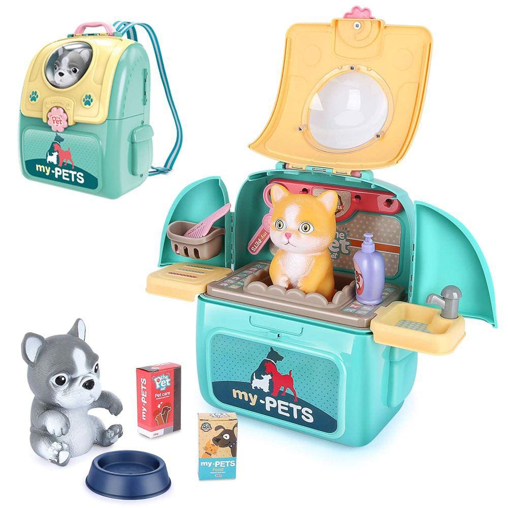 Mochila veterinária Toy Pet Care para crianças de 3 a 6 anos