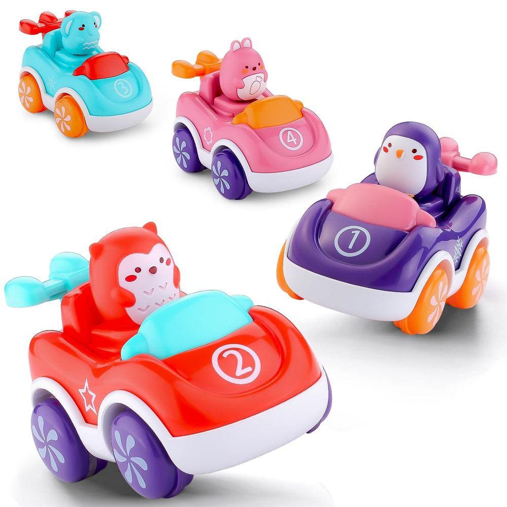 Carros de brinquedo TUUYOOWK para crianças de 1 a 3 anos Friction Power 4 Pa