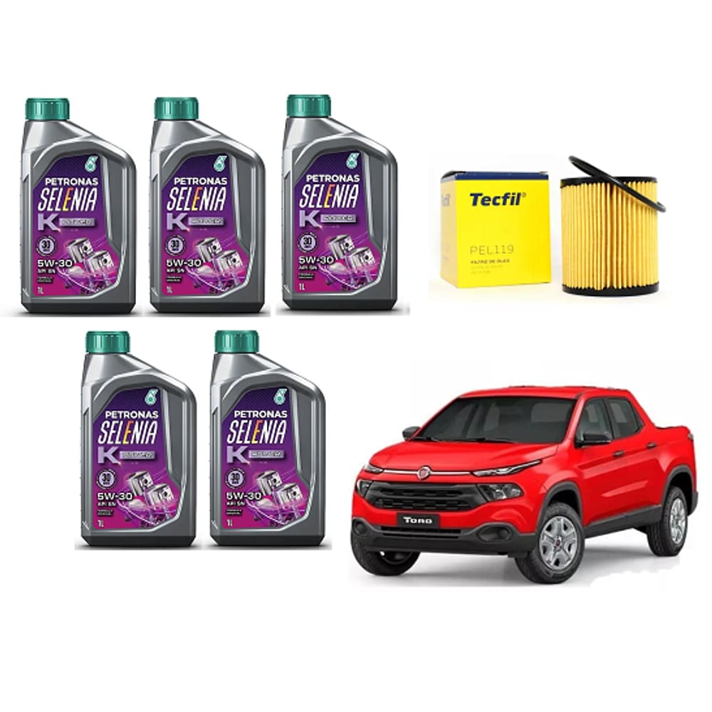 Kit Troca Óleo + Filtro pel119 p/ Toro 1.8 Flex 2015 até 2020