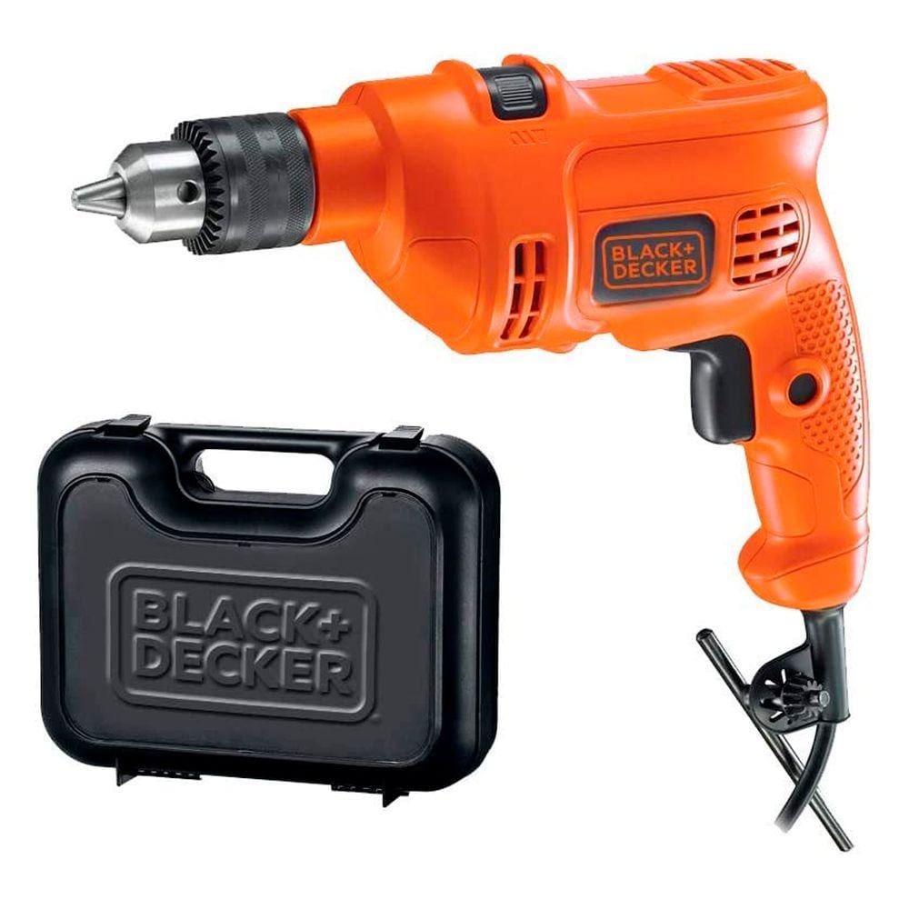 Furadeira de Impacto Black Decker TM500K 3/8\" 10mm com Trava e Maleta 560W