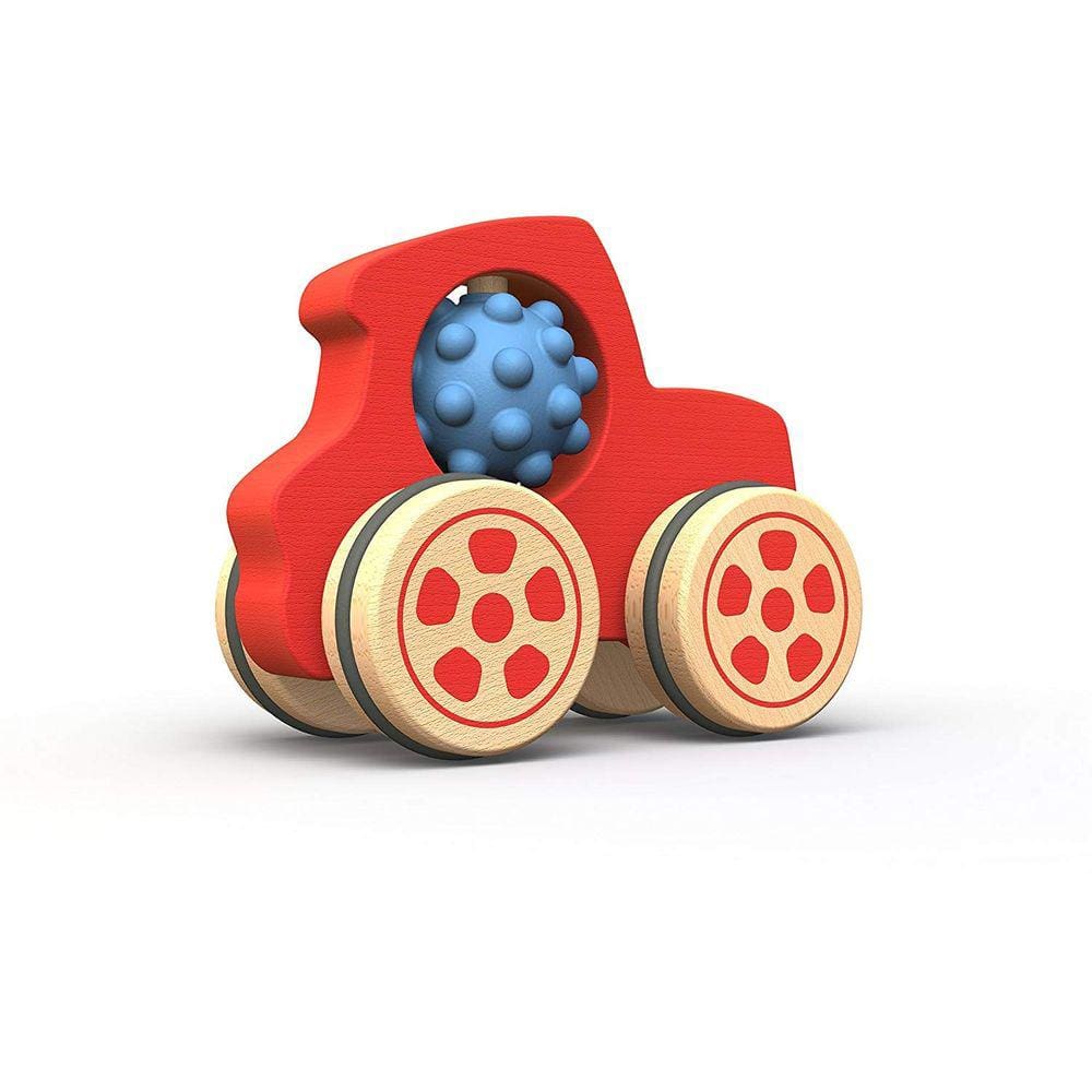 Toy BeginAgain Nubble Rumbler Truck Red para crianças maiores de 18 meses