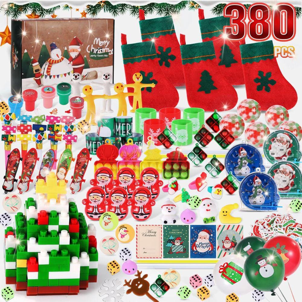 Lembrancinhas de festa de Natal KENWQZI 380 unidades para crianças com meia