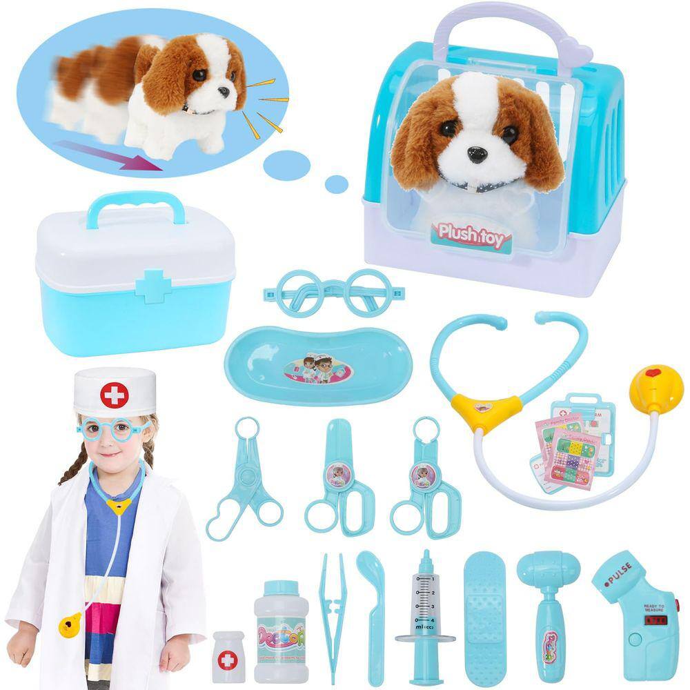 Conjuntos de jogos Doctor Kit para meninas e veterinários para crianças de 3 a 8 anos