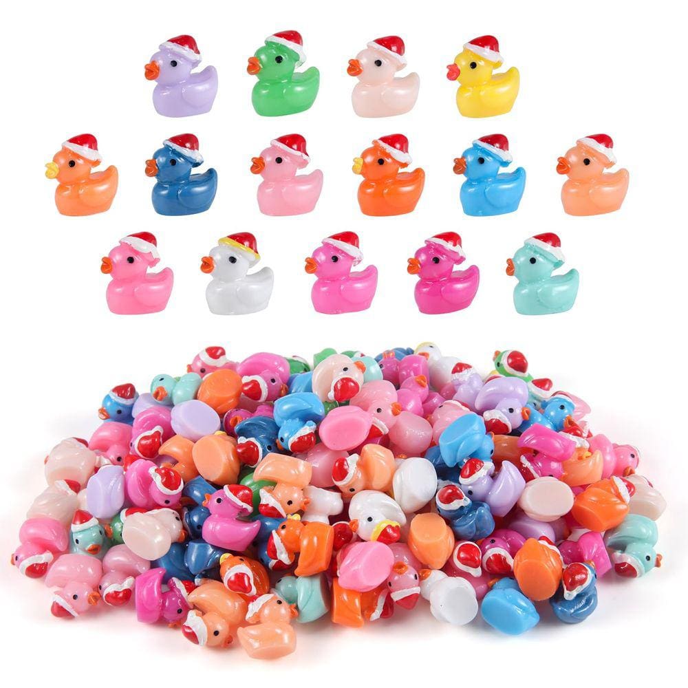 Decoração de Natal Mini Resin Ducks 150 unidades Diinokiy