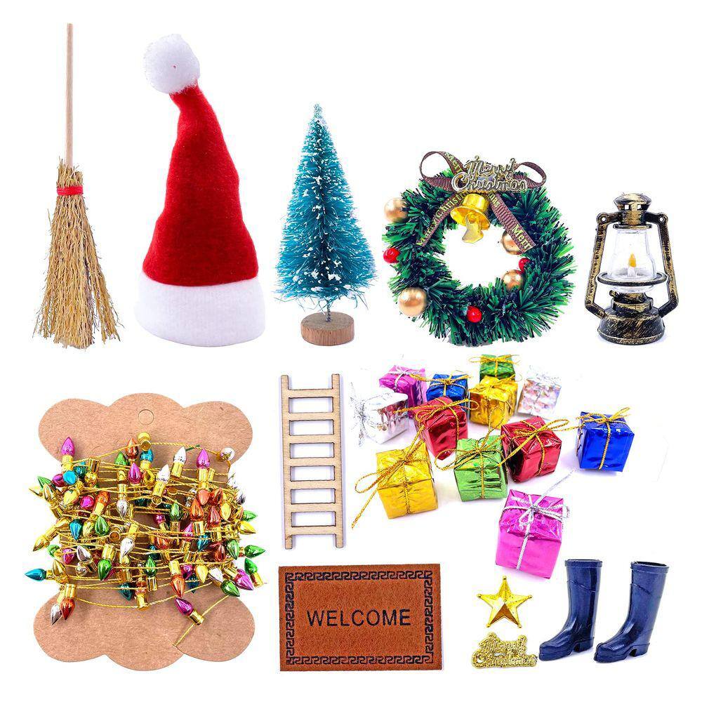 Decoração de Natal Doll House HKLMRO 22 unidades com cordão de luz