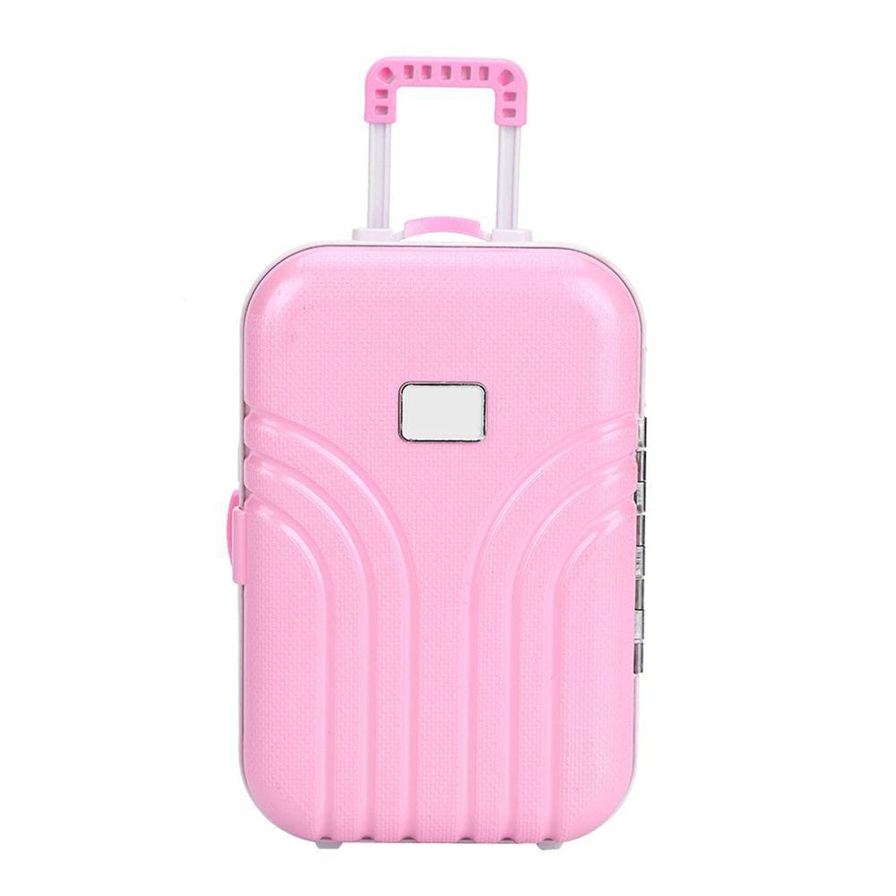 Mala de brinquedo HURRISE Dolls Travel Trolley Case para crianças rosa