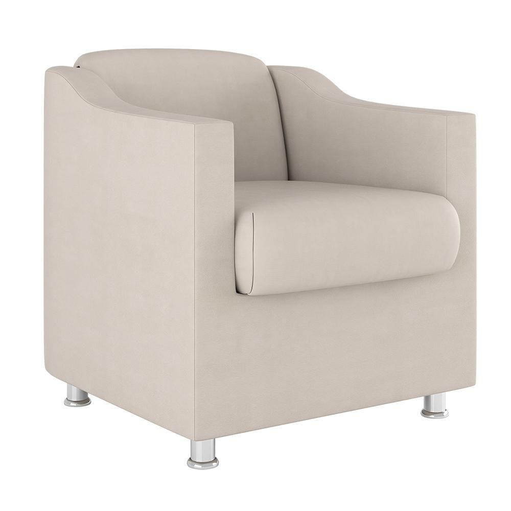 Poltrona Decorativa Tilla Consultório Recepção Suede