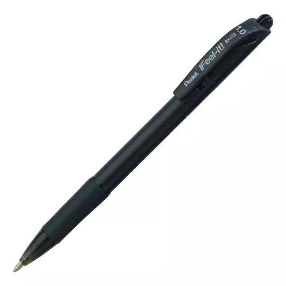 Caneta Esferografica 1.0 Feel It Preta Pentel
