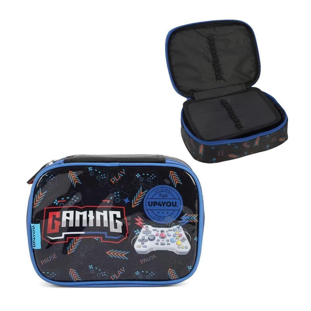 Estojo Baú Up4You Gaming Controle Azul Luxcel