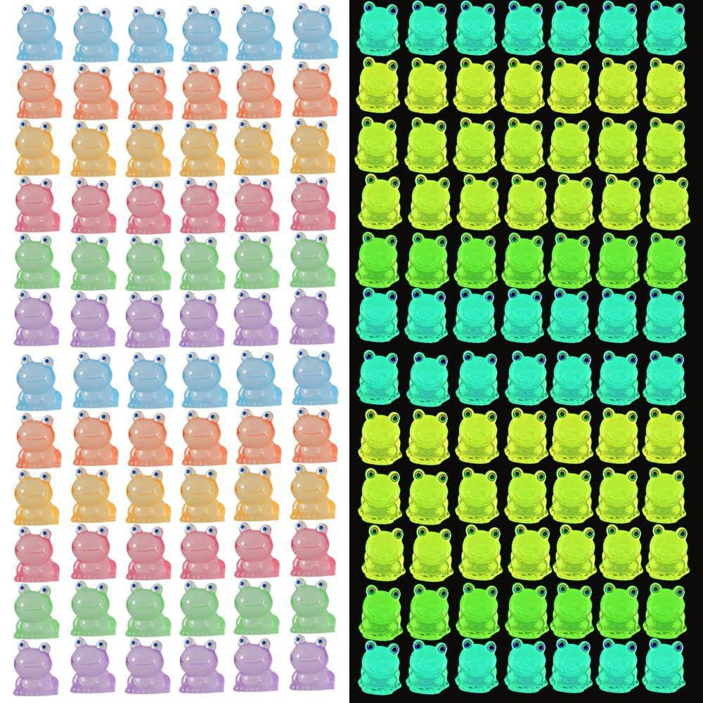 Estatuetas em miniatura AWEELON Luminous Resin Mini Frogs x120