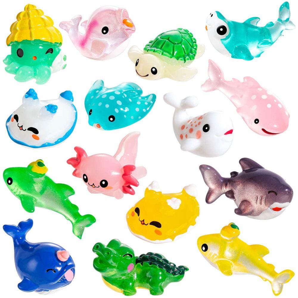 Decoração de aquário com tema oceânico Mini Resin Animals FFNIU