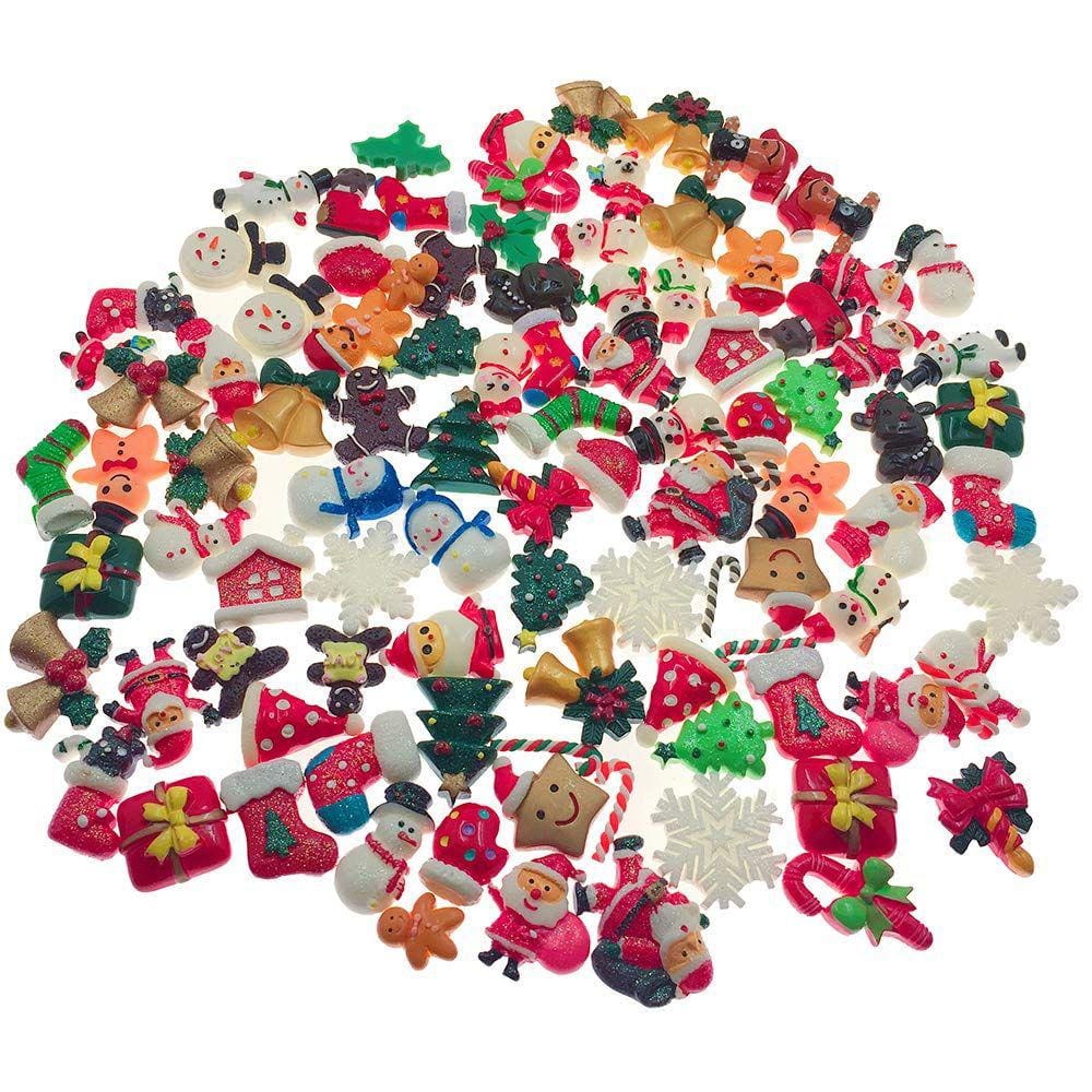 Conjunto de decoração de Natal SIX VANKA 100 unidades de resina Jingle Bell