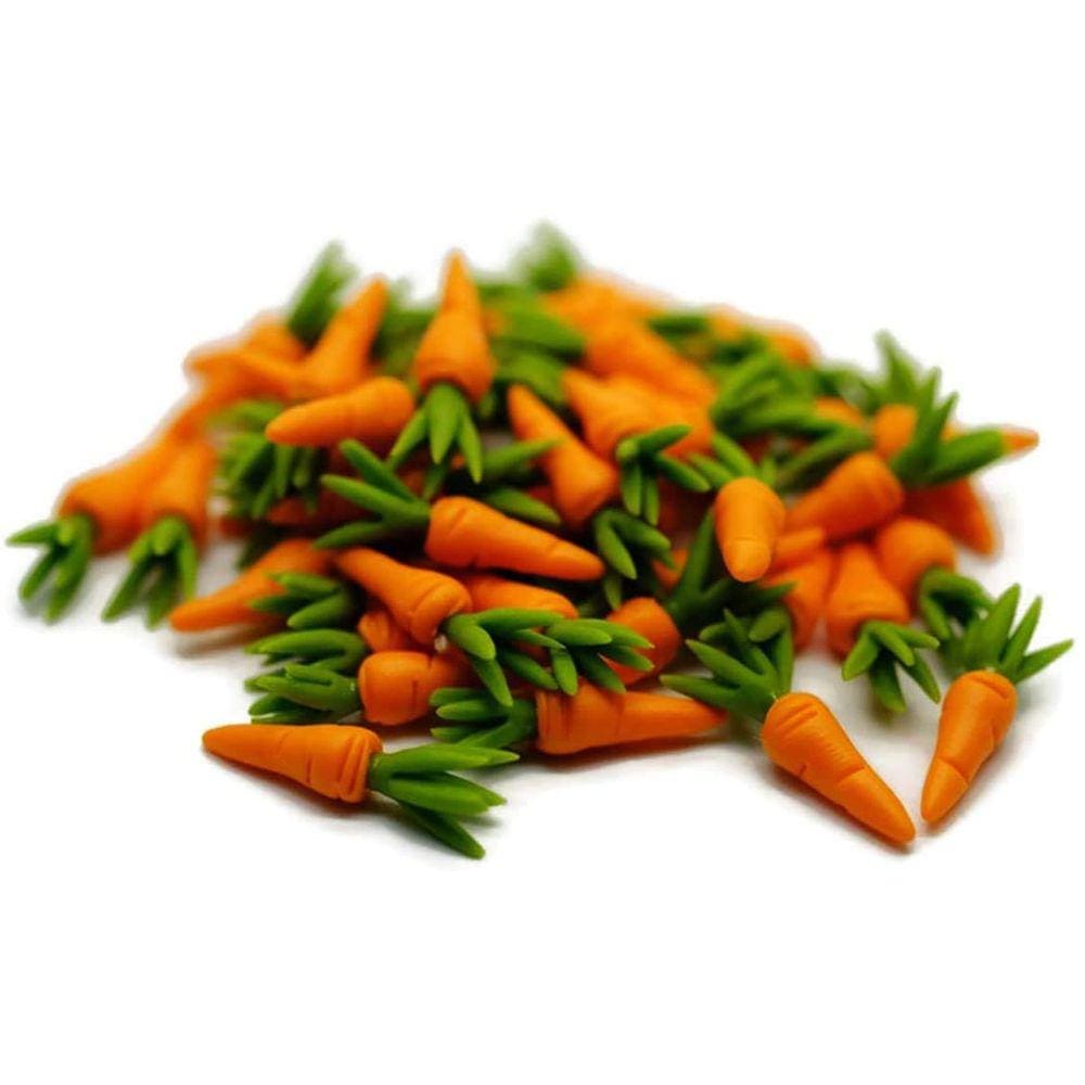 Miniaturas de casa de bonecas de cenouras e vegetais, 20 peças de cerâmica de 1-4 cm