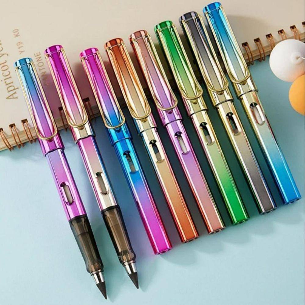 Lápis Infinito Kit Com 6 Unidades Metalizada Com Borracha