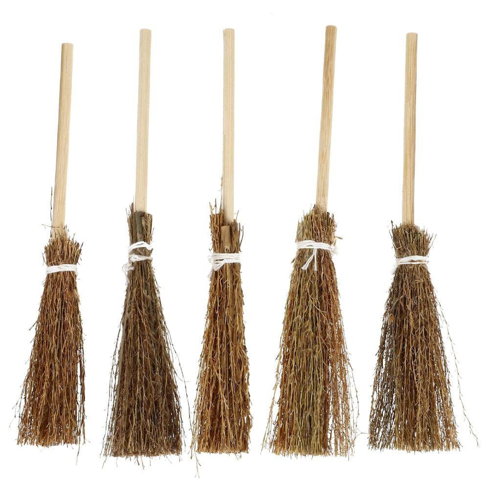 Vassoura em miniatura Toyvian Whisk Broom Dollhouse 5 peças