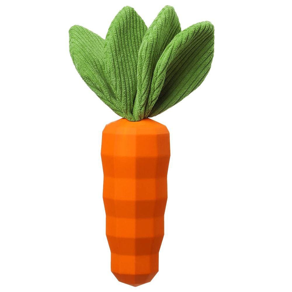 Dog Chew Toy MewaJump Rubber Carrot Squeaky para cães de médio porte