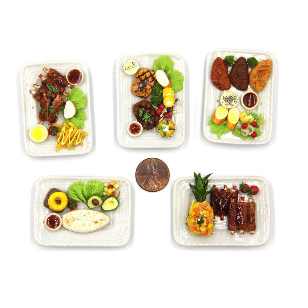 Conjunto de comida em miniatura Magma Brick Lovely Mixed Hawaiian 1:6