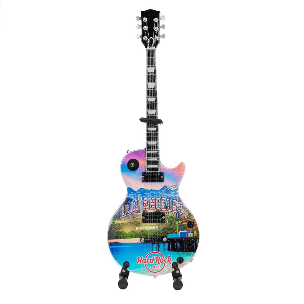 Decoração: guitarra urbana em miniatura Hard Rock Las Vegas 10cm