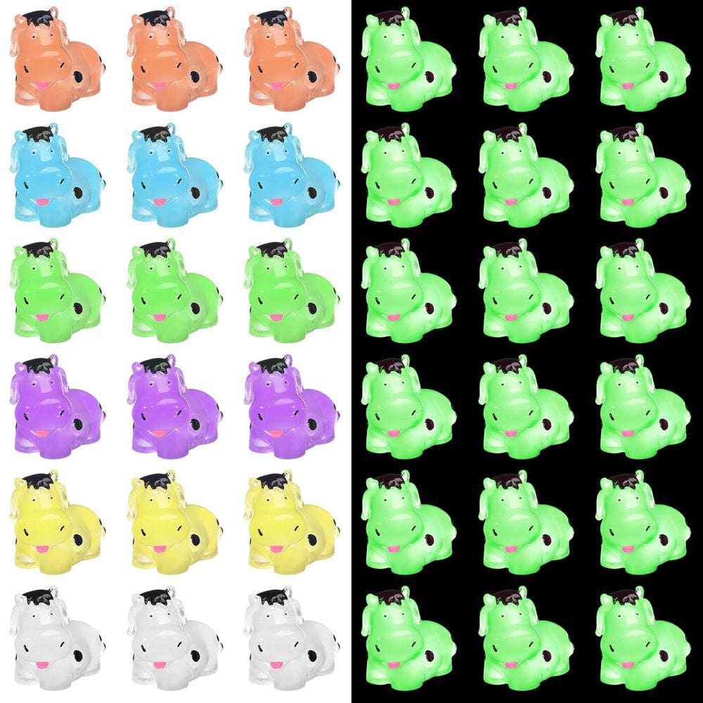 Mini estatuetas de vaca Suzile Luminous Resin Glow in The Dark