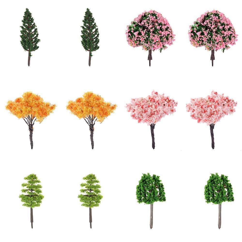 Árvores em miniatura I-MART Mixed Model 6-7,5 cm, 12 unidades para trem