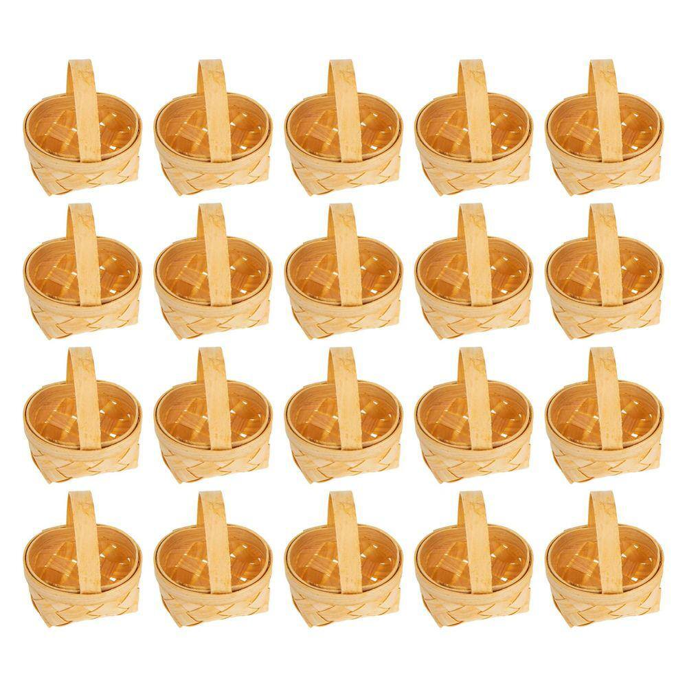 Mini cestos de tecido Zerodeko, 20 unidades com alças para casa de bonecas