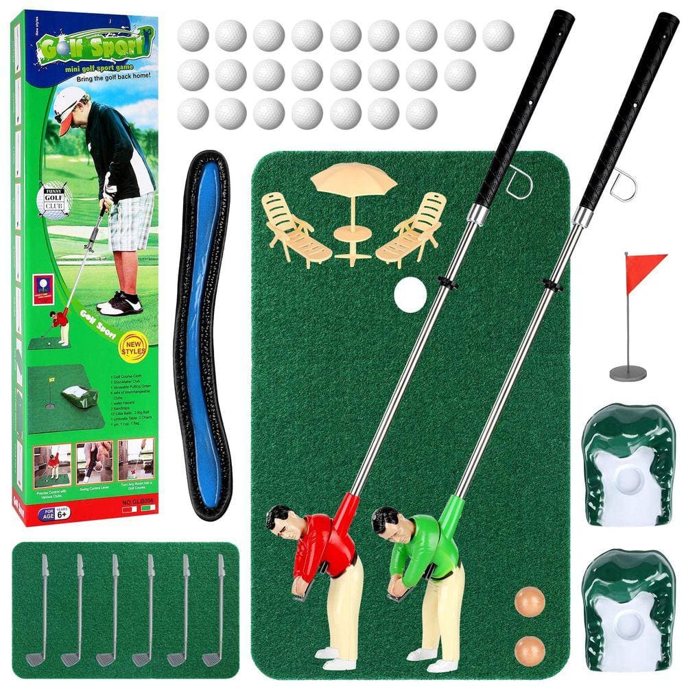 Brinquedos de minigolfe Wassteel para crianças/adultos com conjunto de campo de golfe