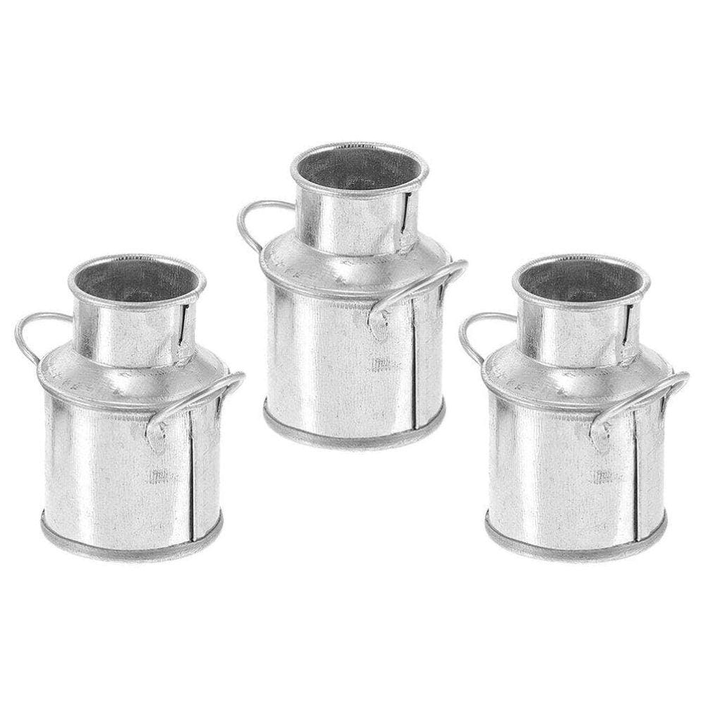 Mini vaso retrô galvanizado Happyyami Milk Can de 5 cm (3 unidades)