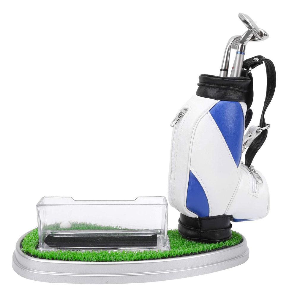 Mini Golf Bag Porta-canetas VGEBY Desktop com caixa de cartão de visita