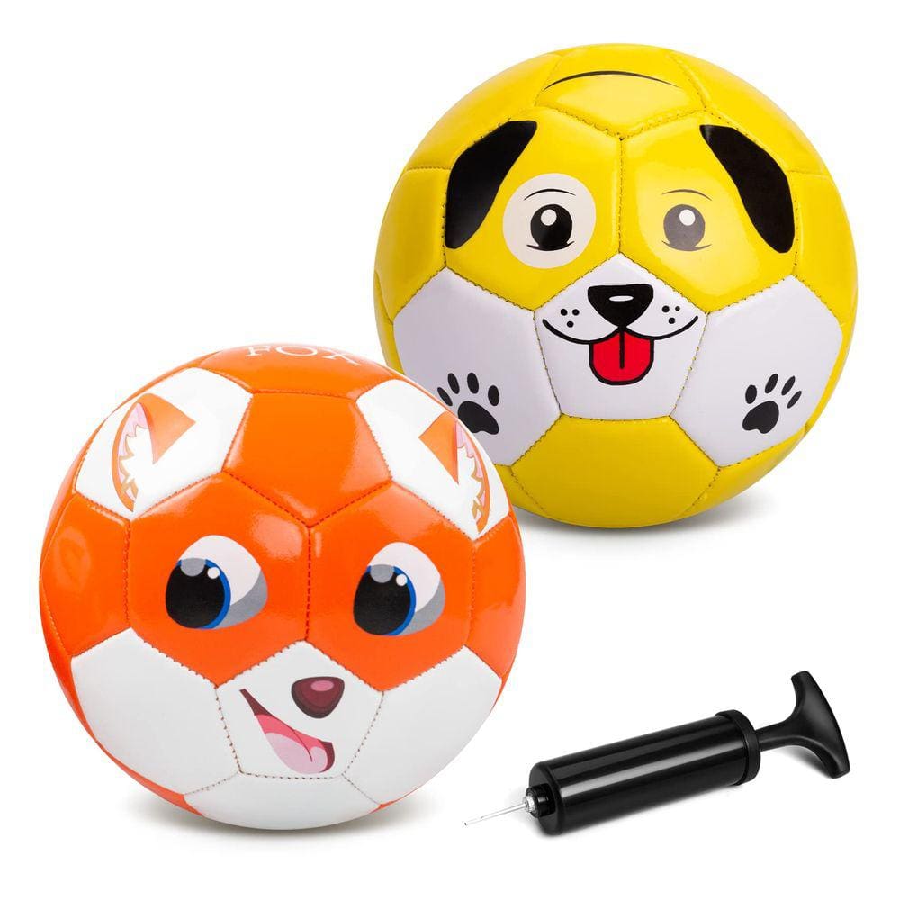 Pacote Paokoo de bolas de futebol de 2 tamanhos 2 para crianças de 3 a 6 anos com P
