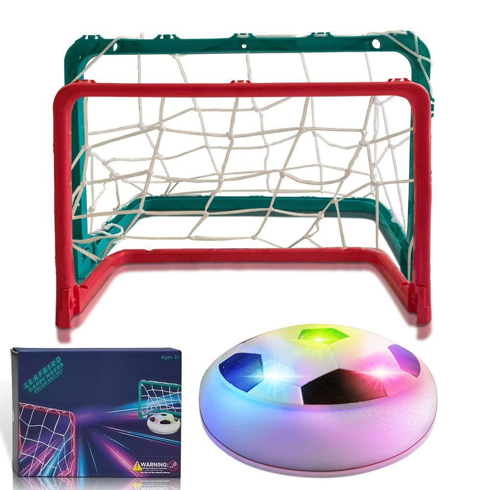Bola de futebol Hover LeafBird Indoor com 2 mini gols e luz LED